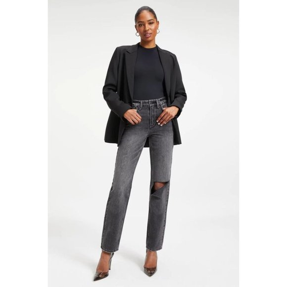 Good American Denim - NWT GOOD AMERICAN Good '90s Icon Straight Leg Jeans BLACK267